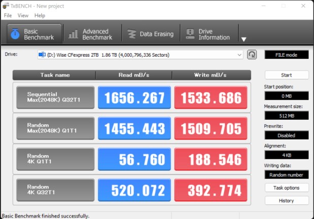 Đánh giá thẻ PRO 160/640GB CFExpress