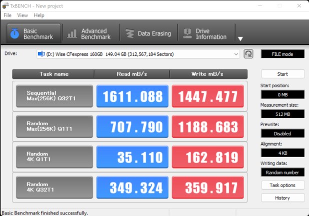 Đánh giá thẻ PRO 160/640GB CFExpress