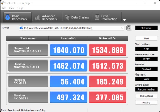 Đánh giá thẻ PRO 160/640GB CFExpress