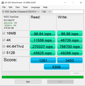 Đánh giá thẻ SanDisk Extreme Pro 512GB CFExpress B - Truyền dữ liệu liên tục, nhiệt độ, tốc độ